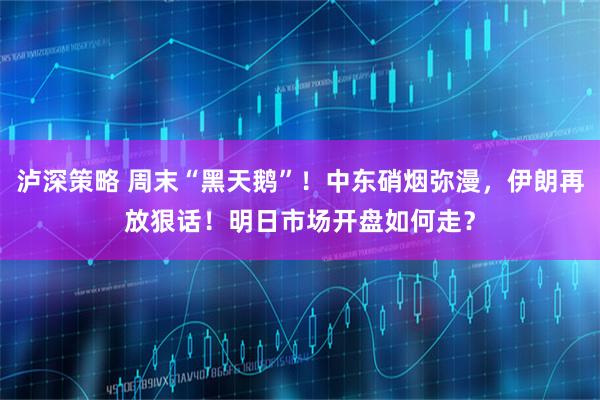 泸深策略 周末“黑天鹅”！中东硝烟弥漫，伊朗再放狠话！明日市场开盘如何走？