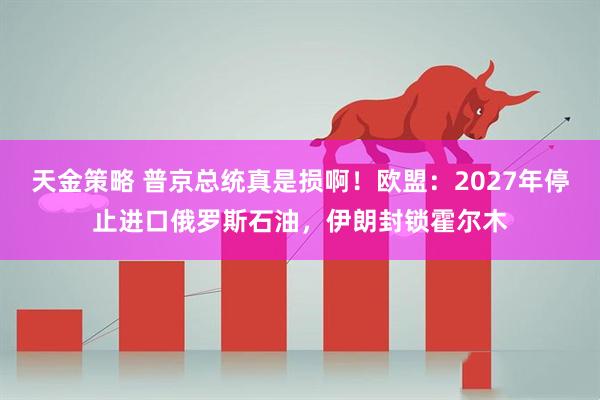 天金策略 普京总统真是损啊！欧盟：2027年停止进口俄罗斯石油，伊朗封锁霍尔木
