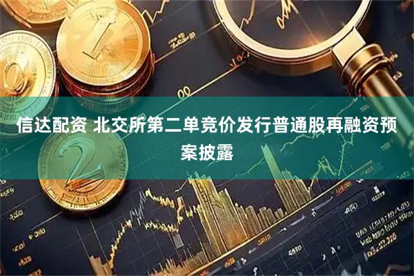 信达配资 北交所第二单竞价发行普通股再融资预案披露