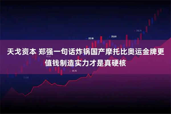 天戈资本 郑强一句话炸锅国产摩托比奥运金牌更值钱制造实力才是真硬核