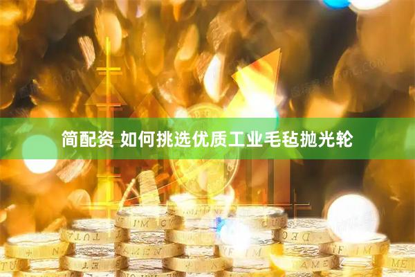 简配资 如何挑选优质工业毛毡抛光轮