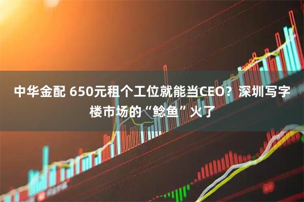 中华金配 650元租个工位就能当CEO？深圳写字楼市场的“鲶鱼”火了