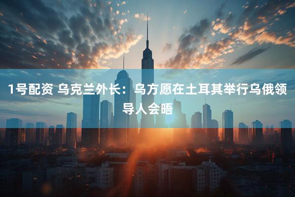 1号配资 乌克兰外长：乌方愿在土耳其举行乌俄领导人会晤