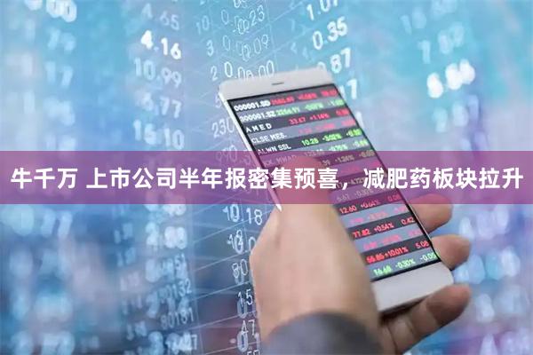 牛千万 上市公司半年报密集预喜，减肥药板块拉升